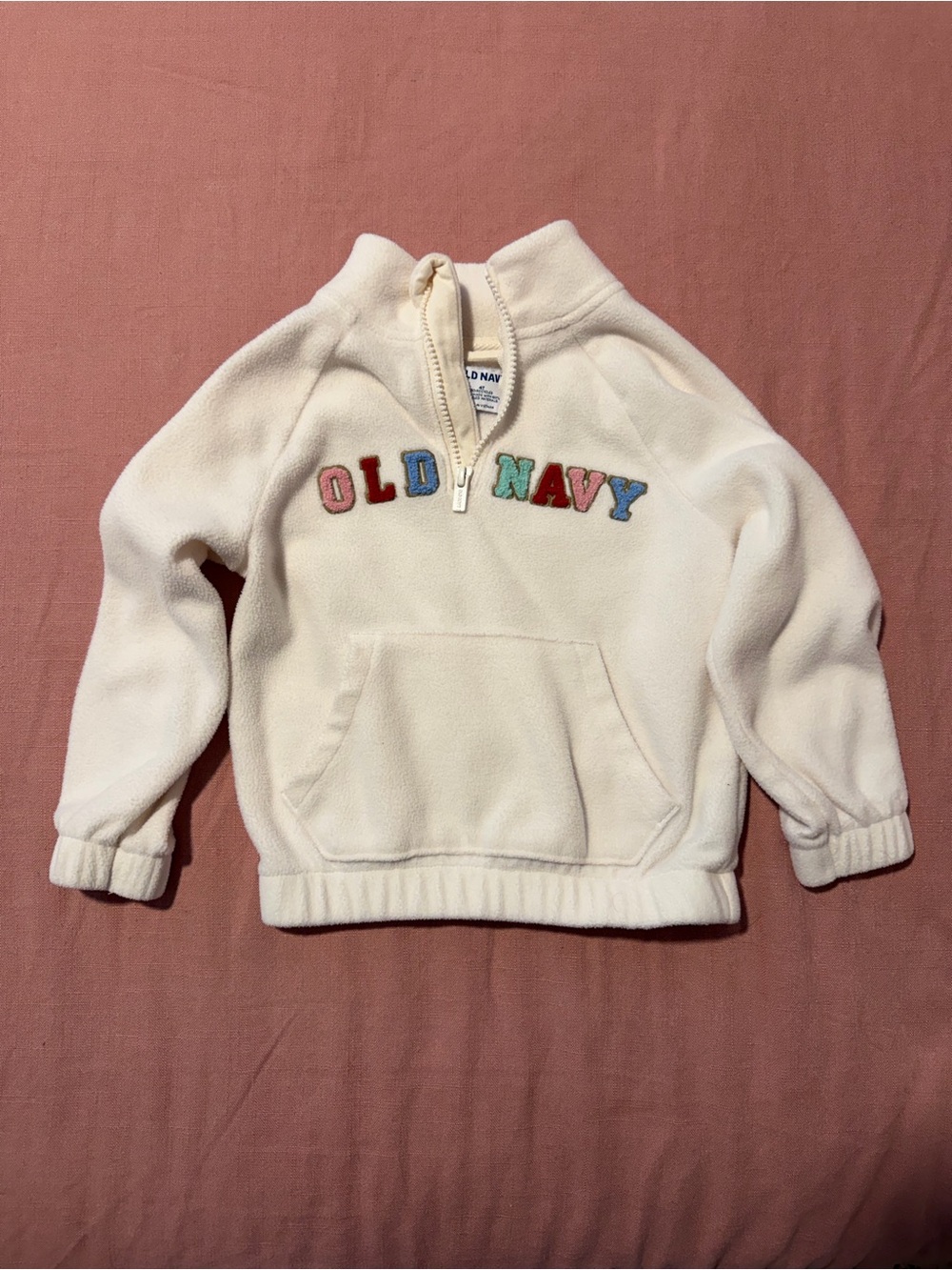 Old Navy Cream Half-Zip Fleece